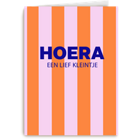 Kaart Hallmark | Geboorte felicitatie | Hoera een lief kleintje