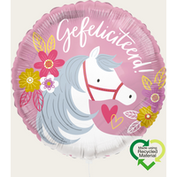 Ballon Paard Gefeliciteerd Roze Eco | Hallmark Cadeau Ballonnen |