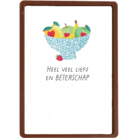 Chocolade kaart Beterschapskaarten | Hallmark | Chocolade kaart Hallmark | Beterschapskaarten | Beterschapskaart fruitschaal