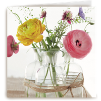 Kaart | Hallmark | Zomaar Bedankt | Bloemen in glazen vaas