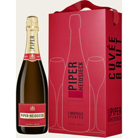 Geschenkset Piper-Heidsieck Brut + 2 glazen | Piper-Heidsieck Cadeau Drank en eten |