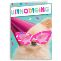 Kaart Hallmark | Kinderfeest | Een uitnodiging van deze partyhond