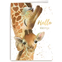 Kaart Hallmark | Geboorte felicitatie | Geboorte hallo kleintje giraffe