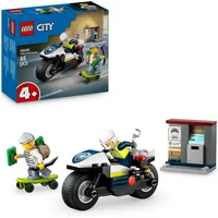 LEGO® City Police Motorcycle Chase Toy, Motorbike Set For Ages 4 And Over 60455