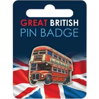 London Bus Pin Badge On Backing Card