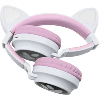 Cats Ears Shape Wireless Rechargeable Headphones Lights
