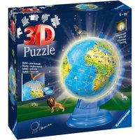 Ravensburger Light Up Children'S World Globe, 180 Piece 3D Jigsaw Puzzle