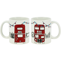 Sketchy London Bus Glitter Mug 11Oz