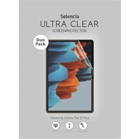 Selencia Duo Pack Screenprotector für das Samsung Galaxy Tab S9 FE Plus / Tab S9 Plus / S8 Plus / S7 Plus / Tab S7 FE 5G