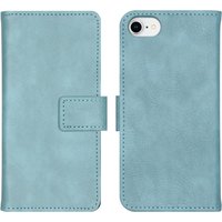 imoshion Luxuriöse Klapphülle für das Apple iPhone SE (2022 / 2020) / 8 / 7 / 6(s) – Hellblau