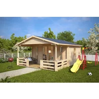 Gartenhaus mit Veranda “Henry” 4x6m | Gartenhaus mit Veranda 4x6m für die ganzjährige Nutzung mit Sonnendach, mit Terrasse Gartenhaus mit Veranda “Henry” 4x6m | Gartenhaus mit Veranda 4x6m für die ganzjährige Nutzung mit Sonnendach, mit Terrasse