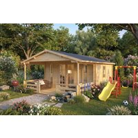 Gartenhaus mit Veranda “Henry” 4x6m | Gartenhaus mit Veranda 4x6m für die ganzjährige Nutzung