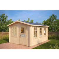 Mini Gartenhaus “Eva C” 3x4m | Kleines Gartenhaus mit Satteldach aus Holz | 3x4m großes Gartenhaus aus Holz
