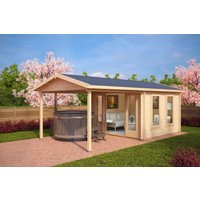 Gartenhaus mit Vordach “Nora E” 3x6m | Gartenhaus mit Vordach | Modernes Vordach aus Holz | Gartenhaus mit Überdachung im Garten mit Sonnendach Gartenhaus mit Vordach “Nora E” 3x6m | Gartenhaus mit Vordach | Modernes Vordach aus Holz | Gartenhaus mit Überdachung im Garten mit Sonnendach