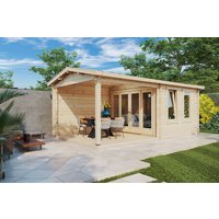 Gartenhaus mit Terrasse “Nora E” 6x3m | Geräumiger offener Bereich Gartenhaus 21m² | Gartenschuppen oder Hobbyraum mit Sonnendach, mit Terrasse | Rabatt: 18 % Gartenhaus mit Terrasse “Nora E” 6x3m | Geräumiger offener Bereich Gartenhaus 21m² | Gartenschuppen oder Hobbyraum mit Sonnendach, mit Terrasse | Rabatt: 18 %