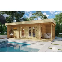 Gartenhaus mit Sauna “Hansa Lounge XXL” 8x5m | Großes Gartenhaus mit Sauna | Saunahaus mit Flachdach | Blockhaus mit Sauna mit Sonnendach, mit Terrasse, mit Sauna Gartenhaus mit Sauna “Hansa Lounge XXL” 8x5m | Großes Gartenhaus mit Sauna | Saunahaus mit Flachdach | Blockhaus mit Sauna mit Sonnendach, mit Terrasse, mit Sauna