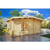 Gartenhaus mit Geräteschuppen “Super Otto” 5x3m | 2-Raum-Gartenhaus mit Schuppen | 3x5m großes Gartenhaus | Gartenhaus mit Anbau