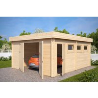 Große Holzgarage “Hansa D” 5x6m | Garage mit Doppeltür aus Holz | Holzgarage als Bausatz | Fertiggarage kaufen Große Holzgarage “Hansa D” 5x6m | Garage mit Doppeltür aus Holz | Holzgarage als Bausatz | Fertiggarage kaufen