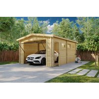 Holzgarage mit Schwingtor “Deluxe A” 4x5m | Garage mit Schwingtor aus Holz | Holzgarage als Bausatz | Fertiggarage kaufen Holzgarage mit Schwingtor “Deluxe A” 4x5m | Garage mit Schwingtor aus Holz | Holzgarage als Bausatz | Fertiggarage kaufen