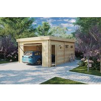 Fertiggarage mit Schwingtor “Deluxe D” 5x6m | Garage mit Schwingtor aus Holz | Holzgarage als Bausatz kaufen | Fertiggarage kaufen Fertiggarage mit Schwingtor “Deluxe D” 5x6m | Garage mit Schwingtor aus Holz | Holzgarage als Bausatz kaufen | Fertiggarage kaufen