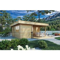 Holzhaus-Bausatz “Oscar” 6x5m | Holzhaus als Gartenhaus | Großes Gartenhaus aus Holz | 6x5m großes Gartenhaus mit Schlafboden, mit Sonnendach, mit Terrasse Holzhaus-Bausatz “Oscar” 6x5m | Holzhaus als Gartenhaus | Großes Gartenhaus aus Holz | 6x5m großes Gartenhaus mit Schlafboden, mit Sonnendach, mit Terrasse
