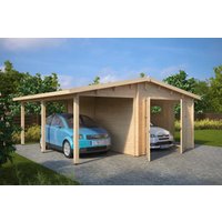 Garage mit Carport “Hansa G” 6x6m | Garage mit Carport aus Holz | 6x6m Holz-Fertiggarage kaufen | Garage mit Doppeltür kaufen mit Sonnendach Garage mit Carport “Hansa G” 6x6m | Garage mit Carport aus Holz | 6x6m Holz-Fertiggarage kaufen | Garage mit Doppeltür kaufen mit Sonnendach