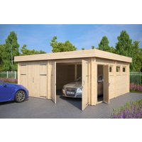 Doppelgarage-Fertiggarage “Hansa F” 6x6m | Doppelgarage aus Holz | Holzgarage als Bausatz | Holz-Fertiggarage kaufen Doppelgarage-Fertiggarage “Hansa F” 6x6m | Doppelgarage aus Holz | Holzgarage als Bausatz | Holz-Fertiggarage kaufen