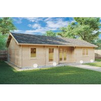 Blockhaus als Ferienhaus “Dune” 11x6m | Blockhaus als Ferienhaus kaufen | Blockbohlenhaus als Sommerhaus kaufen mit Schlafboden Blockhaus als Ferienhaus “Dune” 11x6m | Blockhaus als Ferienhaus kaufen | Blockbohlenhaus als Sommerhaus kaufen mit Schlafboden