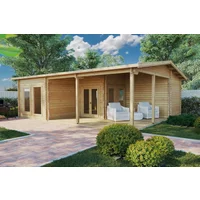 Blockbohlenhaus “Hansa Holiday B” 9x7m | Blockhaus als Ferienhaus kaufen | 7x9m großes Blockbohlenhaus als Sommerhaus kaufen mit Schlafboden, mit Sonnendach, mit Terrasse Blockbohlenhaus “Hansa Holiday B” 9x7m | Blockhaus als Ferienhaus kaufen | 7x9m großes Blockbohlenhaus als Sommerhaus kaufen mit Schlafboden, mit Sonnendach, mit Terrasse