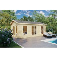 Gartenhaus mit Toilette “Schweden A” 6x4m | Großes Gartenhaus 4x6m mit Satteldach | Blockhaus mit Badezimmer | Blockbohlenhaus Gartenhaus mit Toilette “Schweden A” 6x4m | Großes Gartenhaus 4x6m mit Satteldach | Blockhaus mit Badezimmer | Blockbohlenhaus