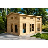 Blockhaus mit Schlafboden “Schweden B” 6x4m | Großes Gartenhaus 4x6m | Blockhaus | Blockbohlenhaus | Ferienhaus kaufen
