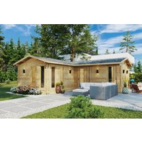 Eck-Blockhaus mit Schlafzimmer “Devon 1” 8x8m | Großes Eck-Gartenhaus 4x6m | Eck-Blockhaus | Holzhaus als Ferienhaus kaufen mit Schlafboden Eck-Blockhaus mit Schlafzimmer “Devon 1” 8x8m | Großes Eck-Gartenhaus 4x6m | Eck-Blockhaus | Holzhaus als Ferienhaus kaufen mit Schlafboden