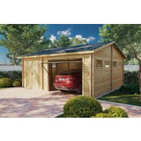 Garage mit Abstellraum “Hansa Q” 6x6m | Garage mit Abstellraum | Holzgarage als Bausatz kaufen | Garage in Holzständerbauweise Garage mit Abstellraum “Hansa Q” 6x6m | Garage mit Abstellraum | Holzgarage als Bausatz kaufen | Garage in Holzständerbauweise