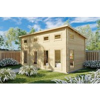 Blockbohlenhaus mit Schlafboden “Schweden Q” 7x4m | Skandinavisches Blockhaus mit Schlafboden | Modernes Holzhaus | Fertighaus mit Schlafboden Blockbohlenhaus mit Schlafboden “Schweden Q” 7x4m | Skandinavisches Blockhaus mit Schlafboden | Modernes Holzhaus | Fertighaus mit Schlafboden