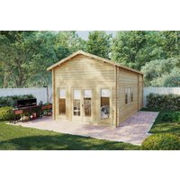 Blockbohlenhaus mit Schlafboden “Stefan 1” 4x7m | Blockhaus mit Schlafboden | Blockbohlenhaus mit Mansarde | Holzhaus im Garten mit Schlafboden Blockbohlenhaus mit Schlafboden “Stefan 1” 4x7m | Blockhaus mit Schlafboden | Blockbohlenhaus mit Mansarde | Holzhaus im Garten mit Schlafboden