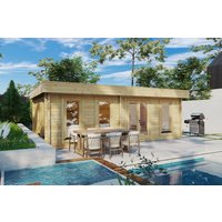 Großes Gartenhaus „Hansa E” 7x4m | Großer isolierter Gartenraum - 28m² | Holzhütte | Outdoor-Blockgebäude | Hochwertiges Gartenhaus | Rabatt: 6 % Großes Gartenhaus „Hansa E” 7x4m | Großer isolierter Gartenraum - 28m² | Holzhütte | Outdoor-Blockgebäude | Hochwertiges Gartenhaus | Rabatt: 6 %