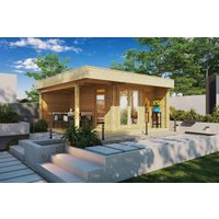 Gartenhaus mit Terrasse “Hansa Lounge” 5x5m | Modernes Gartenbüro mit Veranda | Luxuriöses 12m² Gartenbüro mit 12m² Terrasse mit Sonnendach, mit Terrasse Gartenhaus mit Terrasse “Hansa Lounge” 5x5m | Modernes Gartenbüro mit Veranda | Luxuriöses 12m² Gartenbüro mit 12m² Terrasse mit Sonnendach, mit Terrasse