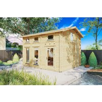 Gartenhaus mit Schlafboden “Bruno 1” 5x4m | 4x5m großes Gartenhaus mit Schlafboden und Satteldach | Holzhaus