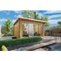 Modernes Gartenhaus “Trinity” 3x4m | Modernes Gartenhaus aus Holz mit Pultdach | 3x4m großes Gartenhaus mit Schiebetür aus Glas Modernes Gartenhaus “Trinity” 3x4m | Modernes Gartenhaus aus Holz mit Pultdach | 3x4m großes Gartenhaus mit Schiebetür aus Glas
