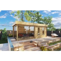 Modernes Gartenhaus “Aurora” 6x3m | Modernes Gartenhaus mit Flachdach | 3x6m großes Gartenhaus mit Schiebetür aus Glas Modernes Gartenhaus “Aurora” 6x3m | Modernes Gartenhaus mit Flachdach | 3x6m großes Gartenhaus mit Schiebetür aus Glas