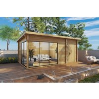 Modernes Gartenhaus mit Schuppen “Aron” 6x3m | Modernes Gartenhaus mit Schuppen | 6x3m Gartenhaus | Große Aluminium-Schiebetüren mit Schuppen Modernes Gartenhaus mit Schuppen “Aron” 6x3m | Modernes Gartenhaus mit Schuppen | 6x3m Gartenhaus | Große Aluminium-Schiebetüren mit Schuppen