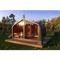 Gartensauna mit Vorraum “Everest Mini” 4x2m Gartensauna mit Vorraum “Everest Mini” 4x2m