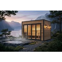 Moderne Gartensauna „Aurland” | 4 x 2 m