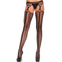 Image of Leg Avenue Scale Net Suspender Hose