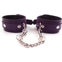 Image of Harmony Purple Leather Wrist Restraints