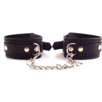 Image of Harmony Black Leather Ankle Restraints