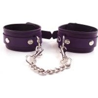 Image of Harmony Purple Leather Ankle Restraints