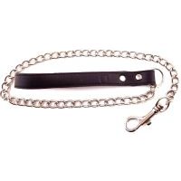 Image of Harmony Chain Lead with Black Leather Handle