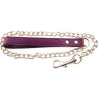 Image of Harmony Chain Lead with Purple Leather Handle