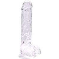 Image of 9 Inch Realistic Dildo with Balls - Clear